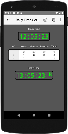 12 Car RallyTimer Screen 3