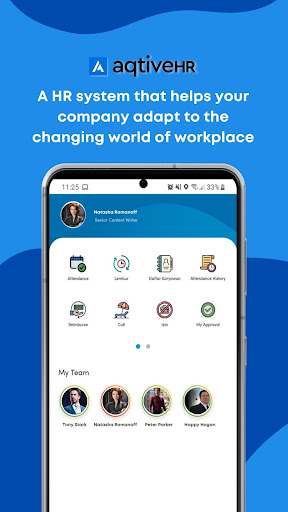 Android application Aqtive HR screenshort