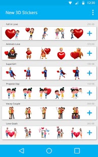 3D Romantic Stickers for whatsapp: WAStickerApps Screenshot