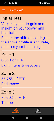 ProTrainR Screen 3