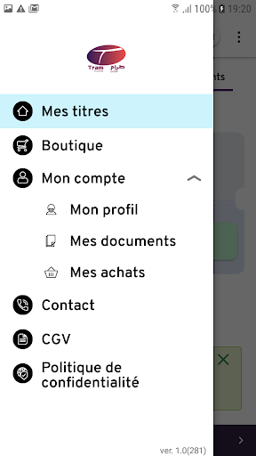 Android application Tram mobile screenshort