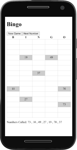 Android application Stephen Fluin's Group Bingo screenshort