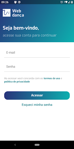 Android application Web Dança Escola screenshort