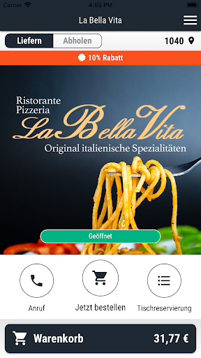 Android application La Bella Vita screenshort