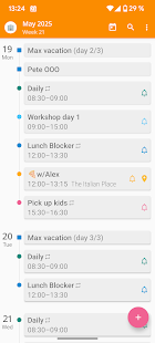 aCalendar+ Kalender & Tasks Screenshot