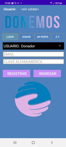 Android application Donemos screenshort