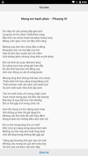 1000 bài thơ tình Screen 2