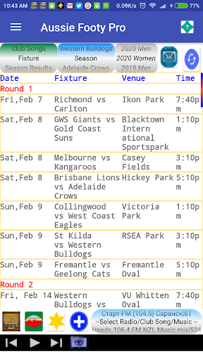 Android application Footy Aussie Rules Pro screenshort