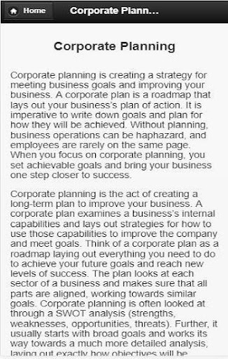 Corporate Performance Screen 3