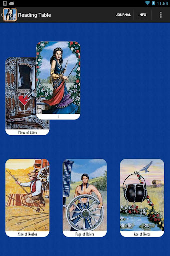 Screenshot of Buckland Romani Tarot