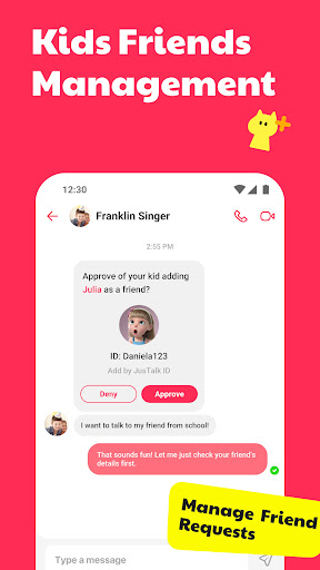 Screenshot of JusTalk Kids - Safe Messenger