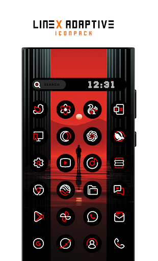 Screenshot of LineX Adaptive IconPack