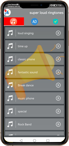 Android application Loud Ringtones For Android screenshort