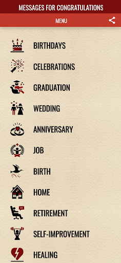 Messages for Congratulations Screen 2