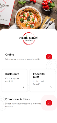 Android application Pizzeria Charlie Brown screenshort