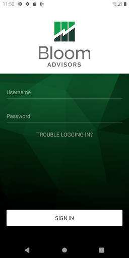 Android application Bloom Advisors Client Portal screenshort