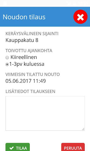 ZeroWaste Tilaus Screen 2