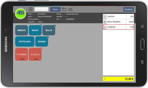 Android application 486Invoice - Faturação POS screenshort