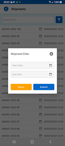 SkyEx Customers App Screen 2