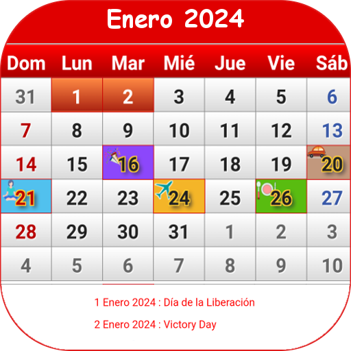 Cuba Calendario 2024