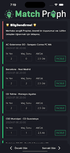 Android application Match Proph - AI Predictions screenshort