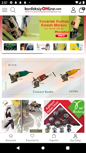 Android application konfeksiyONline screenshort