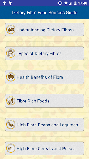 Android application Dietary Fiber Food Sources screenshort