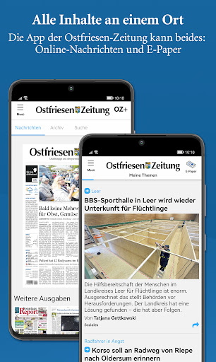 Android application Ostfriesen-Zeitung screenshort
