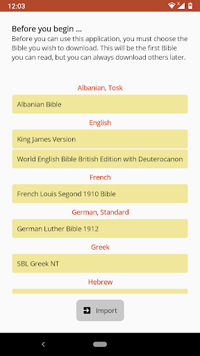 Android application BibliaMundi (Bible reader) screenshort