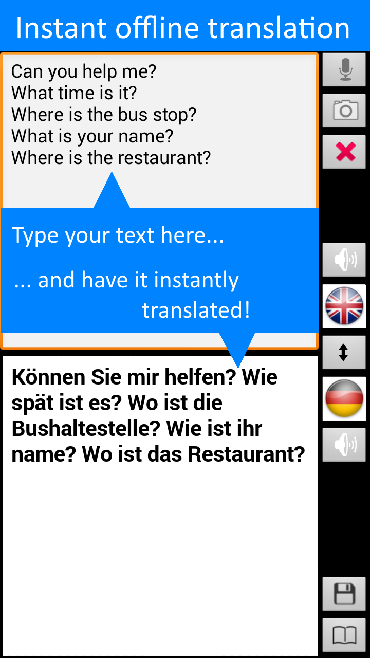 Android application German Offline Translator Pro screenshort