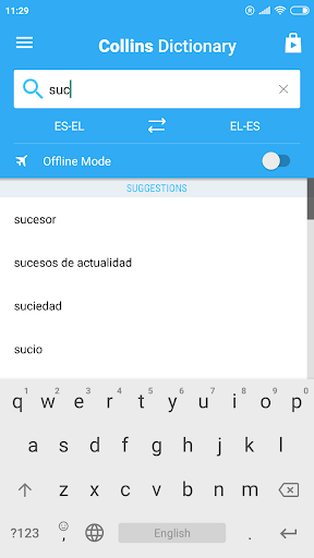 Spanish-Greek Dictionary screenshot 1