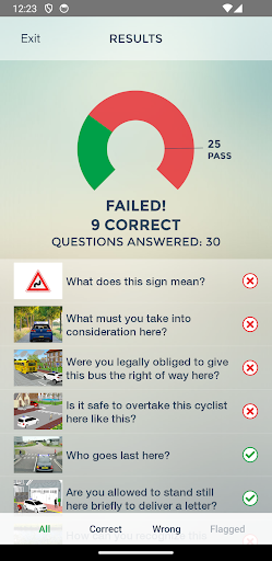 Screenshot of Dutch Caribbean Theory Test