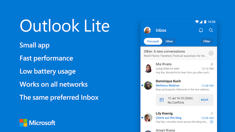 Microsoft Outlook Lite: Email - New - (Android)