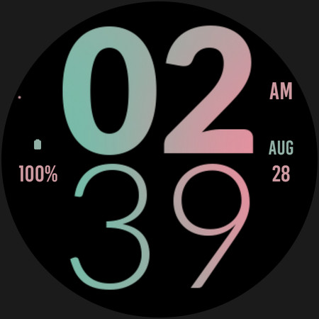 Pastel Large Watch Face