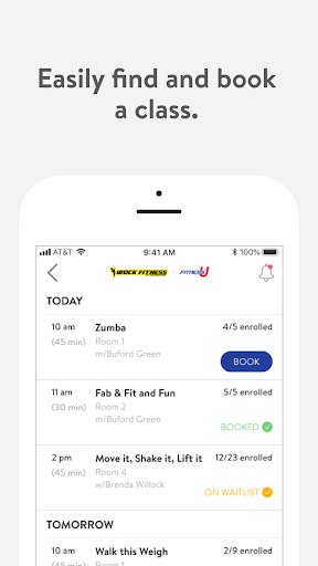 Screenshot of FitnessU and iRock Fitness