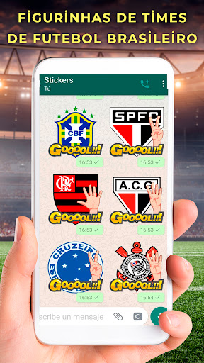 Android application Figurinhas de times de futebol screenshort