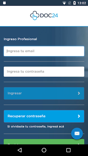 Android application DOC24 para Profesionales screenshort