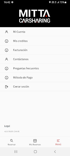 Android application MITTA Carsharing screenshort