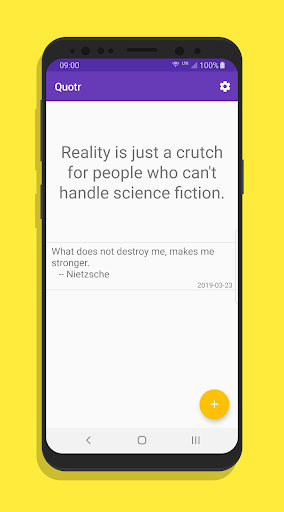 Android application Quotr screenshort