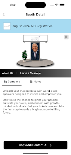 Maxwell Leadership Events Screen 3