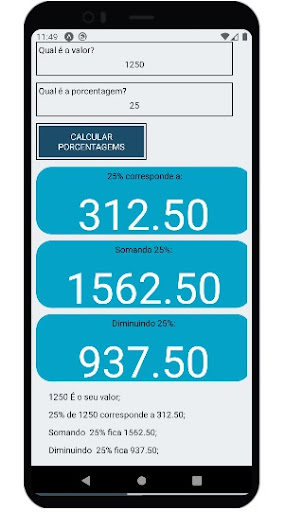 Calcular Porcentagem Screen 2