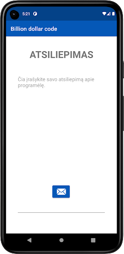 Milijardo kodas pristatymas Screen 3