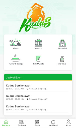 Android application Kudus Tourism - Info Wisata Ka screenshort