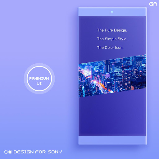 Android application LITTLE™ XPERIA Theme | Purple screenshort