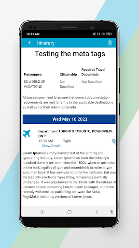 ClientLinq TravelDocs Screen 3