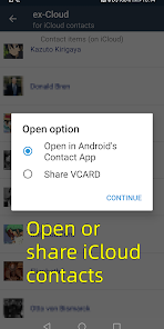 Captura de Pantalla 5 ex-Cloud for iCloud contacts android