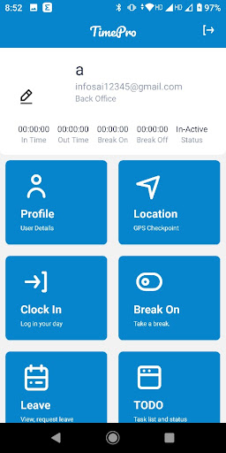 TimePRO Screen 2