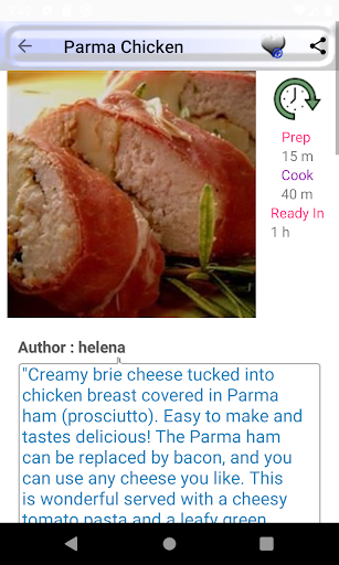Parmesan cheese recipe Screen 3