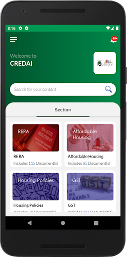 CREDAI eLibrary Screen 2