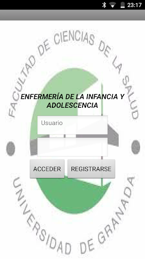 Android application Enfermería de la Infancia screenshort